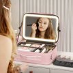 Espejo porta maquillaje y joyas viajero