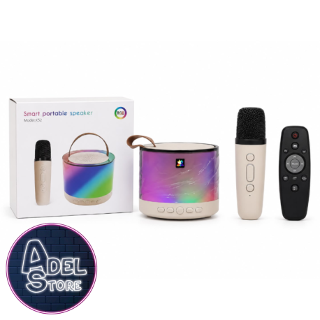 Parlante Portátil Bluetooth Karaoke Mini 1 Micrófono Luz Rgb